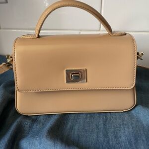 J CREW Nude Leather Top Handle Edie Crossbody Bag New with Tags